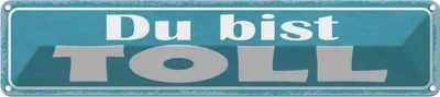 Produktbild von vianmo Blechschild 10x46 cm Du bist toll Dekoration Spruch Zitat