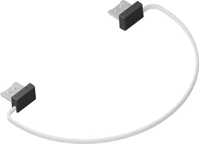 Produktbild von L&S Verbindungsleitung mit Endkappe für Moove1 Profil schwarz 200mm