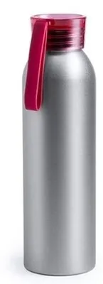 Produktbild von Trinkflasche - Aluminium - 650 ml - roter Deckel - Sport-Trinkflasche