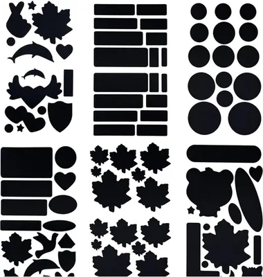Produktbild von 6 Blatt Daunenjacke Patches Schwarzer Nylon Reparaturflicken, flicken selbstklebend stoff für Jacken, Zelte, Oberbekleidung, Schlafsack