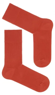 Image de Chaussettes pour costume Milena, en coton lisse, couleur rouge, pour hommes, tailles 38-41
