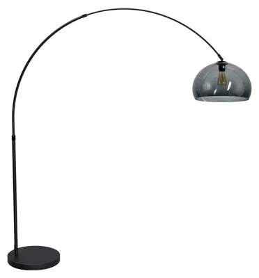 Zdjęcie produktu dla Lampa stojąca - czarny - Flair - tworzywo sztuczne metal - lampa łukowa - E27 - 4662ZW - Mexlite