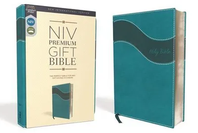 Produktbild von Niv, Premium Gift Bible, Leathersoft, Blue, Red Letter Edition, Comfort Print