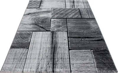 Zdjęcie produktu dla Ayyildiz | Dywan nowoczesny PARMA - 140 cm x 200 cm - Szary - Geometryczny wzór - Łatwy w pielęgnacji
