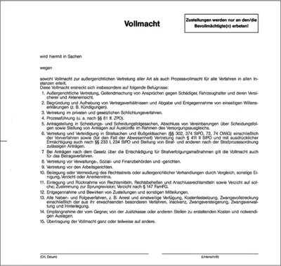 Produktbild von SoldanPlus Einheitsvollmacht V118 100St