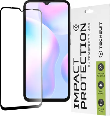 Produktbild von Techsuit Schutzglas für Xiaomi Redmi 9/9A/9C - Schwarz KP36618