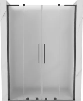 Produktbild von Mexen Velar L Duo Schiebetüren 140 cm, matt, gebürstetes Gun Gray - 871-140-003-32-66