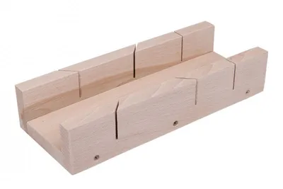 Produktbild von Gehrungslehre aus Buche 80x300mm für präzise 45° und 90° Winkelschnitte
