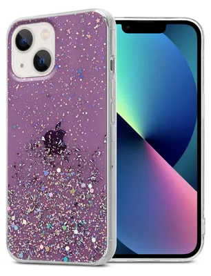 Produktbild von Cadorabo Hülle für Apple iPhone 13 Schutz Hülle in Lila Handyhülle TPU Etui Glitter Cover Case Glitzer