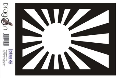 Produktbild von Aufkleber / Autoaufkleber - JDM / Die cut / Auto / OEM - Japan Kriegsfahne - 170X120 mm weiß - Heckscheibe / Heckscheibenaufkleber