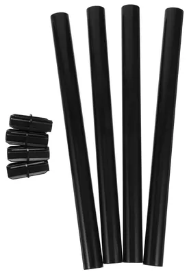Solar-Verlängerungsset für Gartenleuchten, 4 Stück, Metall, schwarz
