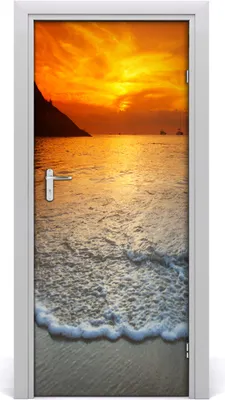 Produktbild von Tulup Türaufkleber 85x205 cm Dekorative Aufkleber Selbstklebend Wasserdichte Tapete Abnehmbar Schlafzimmer Wohnzimmer Wohnkultur - Sonnenuntergang