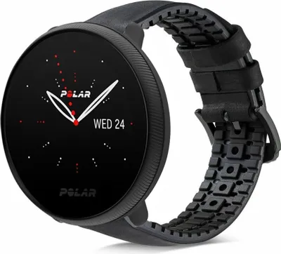 Produktbild von Strap-it Polar Ignite 3 Silikon/Lederarmband (Schwarz)