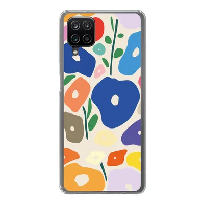 Produktbild von MuchoWow® Handyhülle Schutzhülle Hülle für Samsung Galaxy A12 Blume - Abstrakt - Blätter Silikon Softcase Handy Hülle - Bild