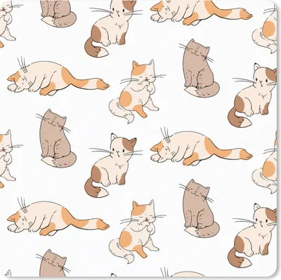 Produktbild von MuchoWow® Mauspad Mousepad Muster - Katze - Kätzchen - Jungen - Mädchen - Kinder - Kinder 30x30 cm - Mousepads - Maus Mat - Pad - Mausunterlage - Gaming