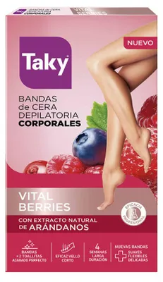 Imagen del producto de RED FRUITS: Tiras de cera para depilación, 16 unidades