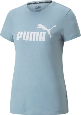 Produktbild von PUMA Essentials Logo Heather T-Shirt Damen blue wash S