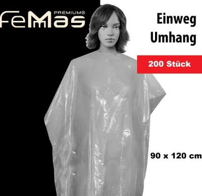 Produktbild von Femmas Einwegumhang 90cm x 120cm - 200 Stück
