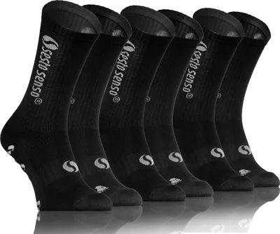 Produktbild von Sesto Senso Sport Socken SKB02 - Atmungsaktive Baumwollsocken für Damen und Herren, Verstärkte Bereiche, Feuchtigkeitsableitung, Ideal für Sport, Schwarz, Unisex 39-42