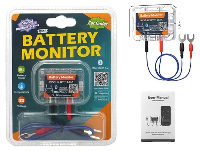 Image de Moniteur de batterie automobile, connectivité Bluetooth, surveillance en temps réel de l'état de la batterie, BM6