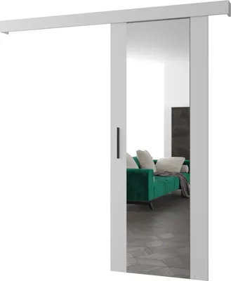 Produktbild von Schiebetür Zimmertür Tür mit Griffstange und Spiegel SALWADOR II 90 cm