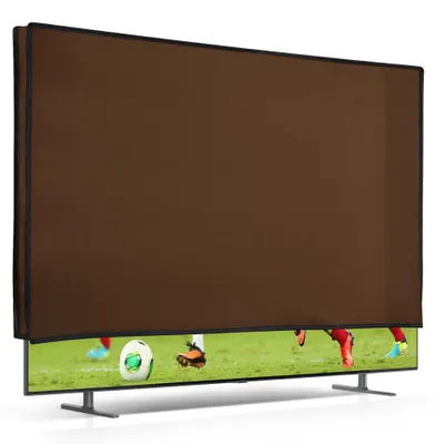Produktbild von kwmobile 55" TV Abdeckung Indoor - Fernseher Hülle Bildschirmschutz Abdeckung - TV Bildschirm Staubschutzhülle - Fernsehabdeckung - Dunkelbraun