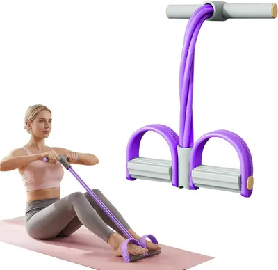 Produktbild von Bauchtrainer, Fitnessgerät mit Widerstandsbändern für Bauchmuskeln, für Zuhause