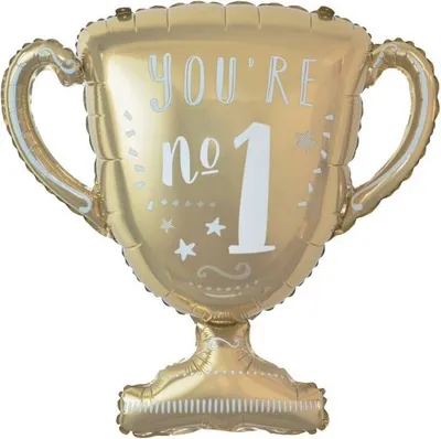Obrázek produktu pro Fóliový balónek Gold Cup, "You're no 1", 79x78cm