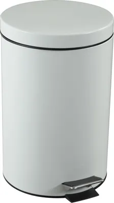Produktbild von Cep 2905760021 Treteimer - Edelstahl, rund Ø 250 mm, 14 l, weiß