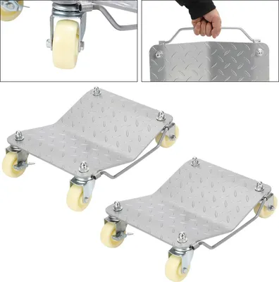 Obrázek produktu pro Bettizia manévrovací pomůcka motocykl univerzální manévrovací zvedák 2 kusy manévrovací pomůcka přívěs 500kg/kus nosnost manévrovací deska zvedák pro osobní automobil