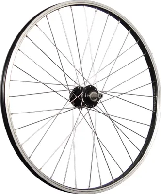 Produktbild von 26 Zoll Hinterrad Aluminiumfelge 5-9-fach Schraubnabe V-Brake Disc 6 Loch schwarz