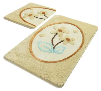 Produktbild von Bosdela Badezimmerteppich Set - 60x100 cm + 50x60 cm (2-teilig)Ladure Stone