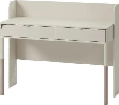 Produktbild von MIRJAN24 Schreibtisch Harmony 2S HR03, Jugendzimmer Kollektion, Metallfüße, 122x50x97 cm, zwei Schubladen (Farbe: Cashmere / Cashmere + Trüffel)
