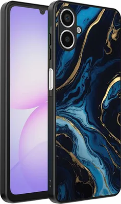 Produktbild von Geeignet für Samsung Galaxy A07 Telefon Fall mit Marmor Druck - TPU zurück Abdeckung Fall Gold blau Marmor Design - Gold Blau - Smartphonica