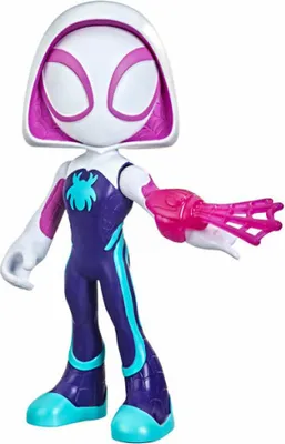 A Ghost-Spider action figure is shown standing against a white background.