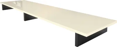 Produktbild von Vladon TV-Aufsatz Game,  Germany, Aufsatz für TV-Boards zur Erhöhung, Weiß matt/Creme Hochglanz (138,5 x 9,5 x 34,5 cm)