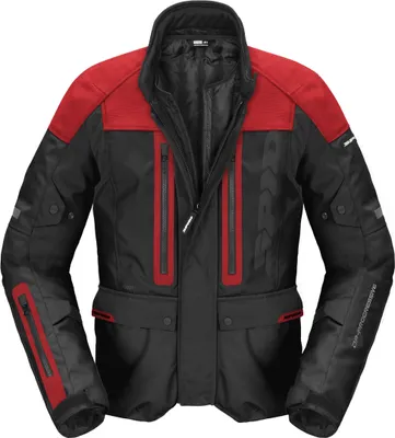 Immagine prodotto di Giacca da moto in tessuto impermeabile Spidi Traveler 3 Evo H2Out, nera/rossa, taglia M