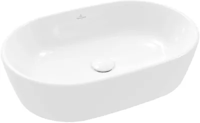 Produktbild von Villeroy & Boch Architectura Opzetwastafel Ovaal Met Overloop 60x40x15,5 cm CeramicPlus Alpin Wit