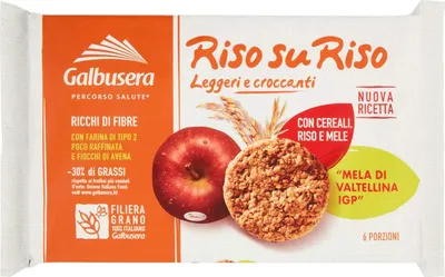 Produktbild von 6x Galbusera riso su riso Kekse mit Getreide, Reis und Frucht cerealien 240g