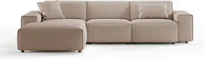 Produktbild von KAWOLA Sofa RANI Ecksofa Cord taupe Recamiere links
