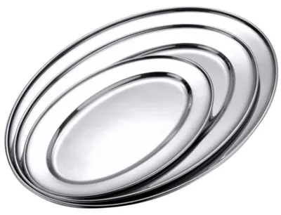 Produktbild von Bahama Edelstahl Servierplatte 35 cm - oval