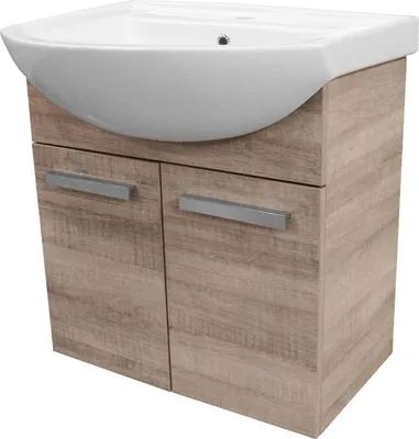 Produktbild von Fackelmann A-VERO Badmöbel Set 2-teilig 65 cm, Braun hell