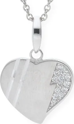 Produktbild von JuwelmaLux Anhänger Silber 925 Herz Gravurplatte mit Zirkonia JL20-02-0114