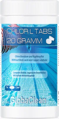 Produktbild von 1 kg Pool Chlor L Tabs 20g