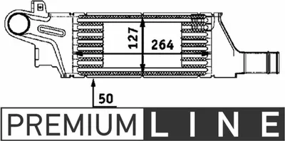 Produktbild von MAHLE CI 57 000P Ladeluftkühler LLK für OPEL Corsa C Schrägheck (X01) Turbo Intercooler