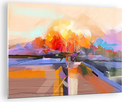Produktbild von Bilder auf glas - Abstraktion modern - 70x50cm - Glasbilder - Wandbilder - Kunstdruck - zum Aufhängen bereit - Wanddekoration aus Glas - Glas Bilder - Wandbild auf Glas - Einteilig - GAA70x50-4097