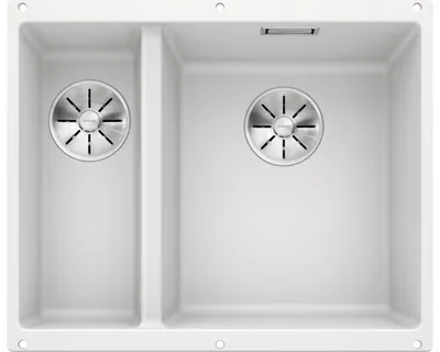 Obrázek produktu pro BLANCO SUBLINE 340/160-U, Skříňka s dřezem, Silgranit, Bílá, Levý, 60 cm, Německo