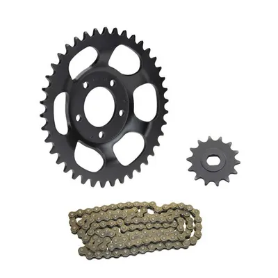 Zdjęcie produktu dla Zestaw łańcuchów 3-częściowy czarny 14/40 zębów do Hercules Prima GT GX