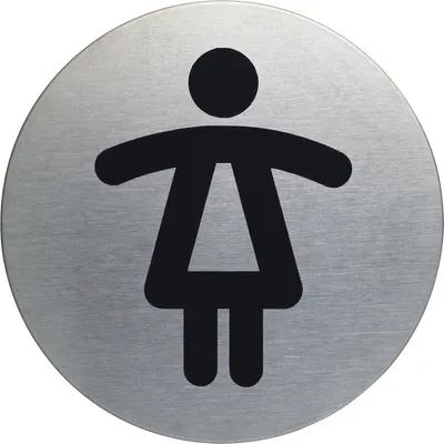 Zdjęcie produktu dla Piktogram "WC Damen" ze stali nierdzewnej, opakowanie 5 szt