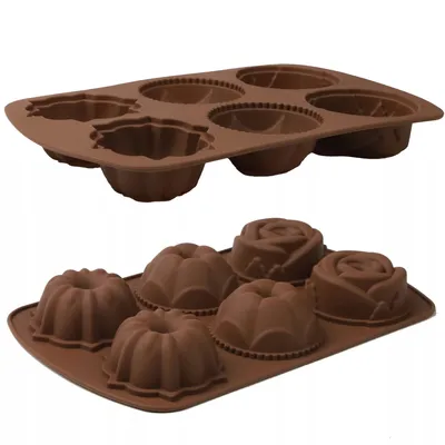 Zdjęcie produktu dla Zestaw 2x silikonowe foremki do pieczenia muffinek foremka do babeczek foremka do pralin 16x7cm